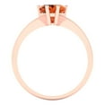 thumbnail image 4 of 1 ct Heart Cut Simulated Red Diamond Solitaire 18K Rose Gold Womens Engagement Ring, 4 of 5