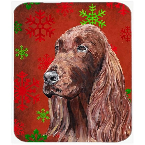 Carolines Treasures  Irish Setter Red Snowflake Christmas Mouse Pad