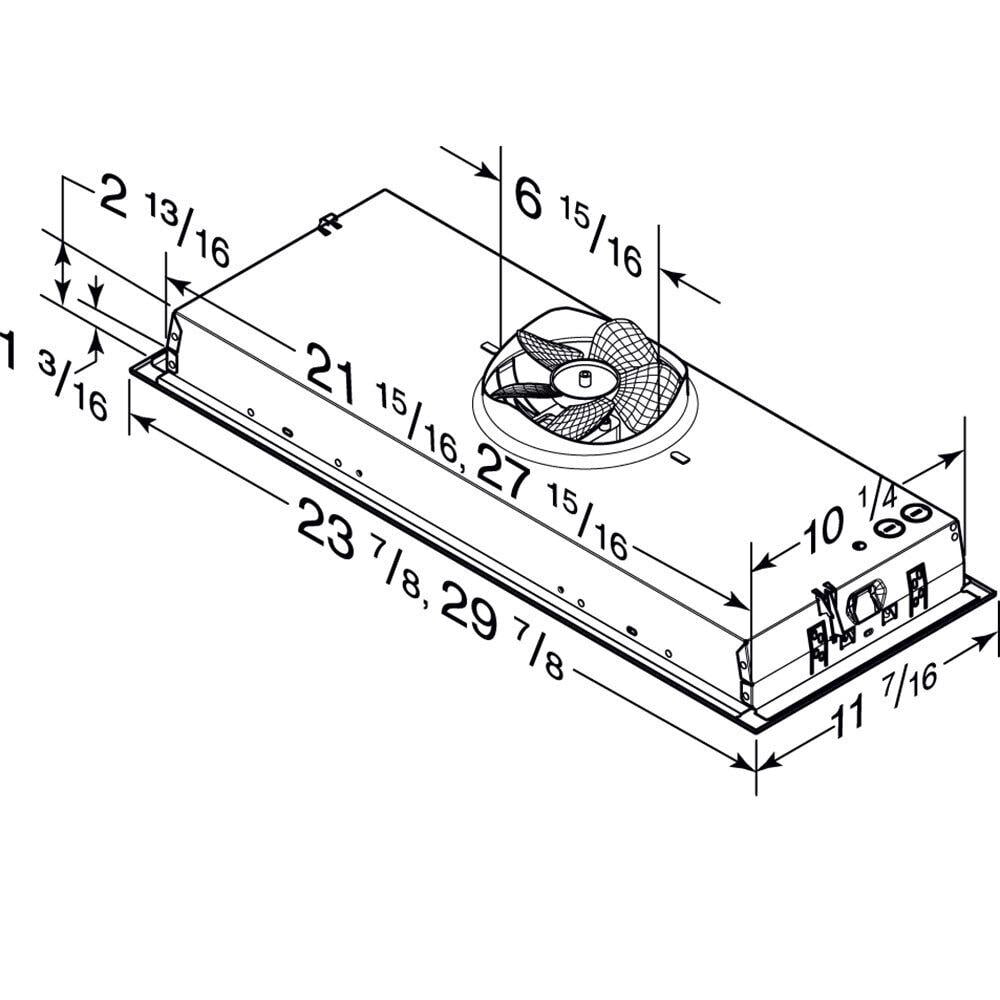 30",300 CFM,Power Pack Insert,LED Lighting
