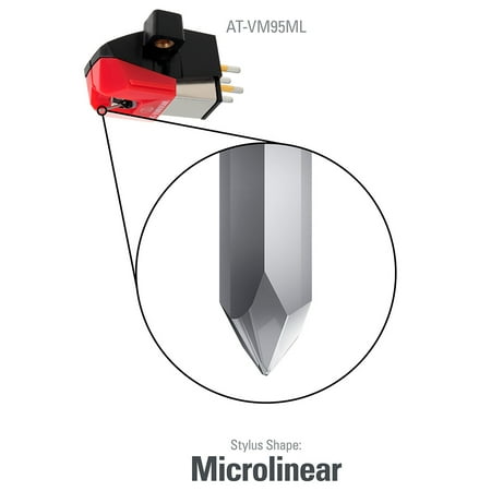 Audio-Technica - Audio Technica AT-VM95ML Dual Moving Magnet Cartridge - Red