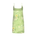 thumbnail image 4 of Odeerbi Slip Dress for Women 2024 Printed Suspender Round Neck Tube Dress Green, 4 of 4