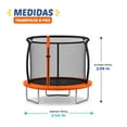 thumbnail image 3 of Sportspower BouncePro Trampolin de 8 pies con red de seguridad, certificado por ASTM, estructura de acero anti-corrosivo reforzado, lona de salto y red de seguridad con resistencia UV, 3 of 13