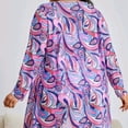 thumbnail image 5 of WBQ Women's Plus Size 3 Piece Bathing Suits Floral Print Swimsuit Drawstring Bikini Shorts with Kimono Cover Up, 5 of 6