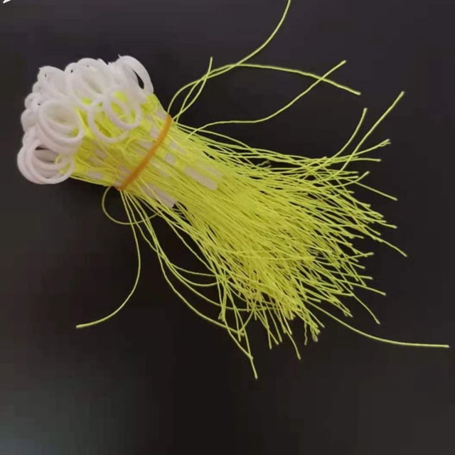 50 Pcs Cotton Thread Knot Sea Fishing Bobber Looper Stop Knots Float Accessories yellow