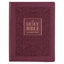 Pre-Owned KJV Holy Bible, Large Print Note-Taking Bible, Faux Leather Hardcover - King James Version, Plum (Leather Bound) 1642729167 9781642729160