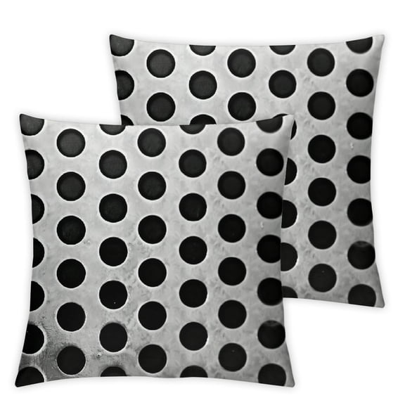 Acheng Set of 2 Throw Pillow Covers Polka Dot Black and White Spot Simple Structure Abstract with Decorative Pillow Cases Home Decor Square Pillowcases 12x12in