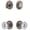 Antique Pewter, variant on Grandeur 826691 Circulaire Solid Brass Single Cylinder Keyed Entry Knobset And Deadbolt