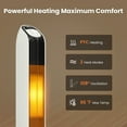 thumbnail image 2 of Zynkez 34" Tower Space Heater with 3D Flame Effect, 1500W PTC Ceramic Electric Heater, Oscillating, Remote Control, 12-Hour Timer, Safe Portable Heater for Large Rooms, Bedroom & Office (Beige), 2 of 6