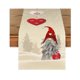 thumbnail image 1 of Camino de mesa con forma de corazón de Navidad, sombrero de enano, decoración para mesa de comedor de granja, decoración para fiestas navideñas, 33 x 150 cm, 1 of 5