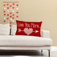 thumbnail image 5 of Valentines Day Lumbar Pillow Cover 12x20 Inches Red Heart Print Decorative Rectangular Pillow Case Cute Holiday Theme Throw Pillow Home Decor for Sofa Couch Porch Living Room Bedroom Decorations, 5 of 6