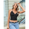 thumbnail image 4 of Sexy- Tops for Women Lace Camisole Y2k Halter Crop Top Slim Sleeveless Going Out Outfits 2025 Trendy, 4 of 6