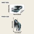 thumbnail image 3 of Halloween Hanging Female Ghost Sticker, Scary PVC Wall Switch Decal, Realistic Horror Decoration for Bedroom Living Room Hallway Haunted House, 3 of 6