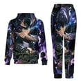 thumbnail image 2 of Solo Leveling Unisex Adult Sweatsuits Hoodie & Sweatpants Long Sleeve Hooded Sweatshirt Matching Joggers Tracksuit Sets XL, 2 of 9