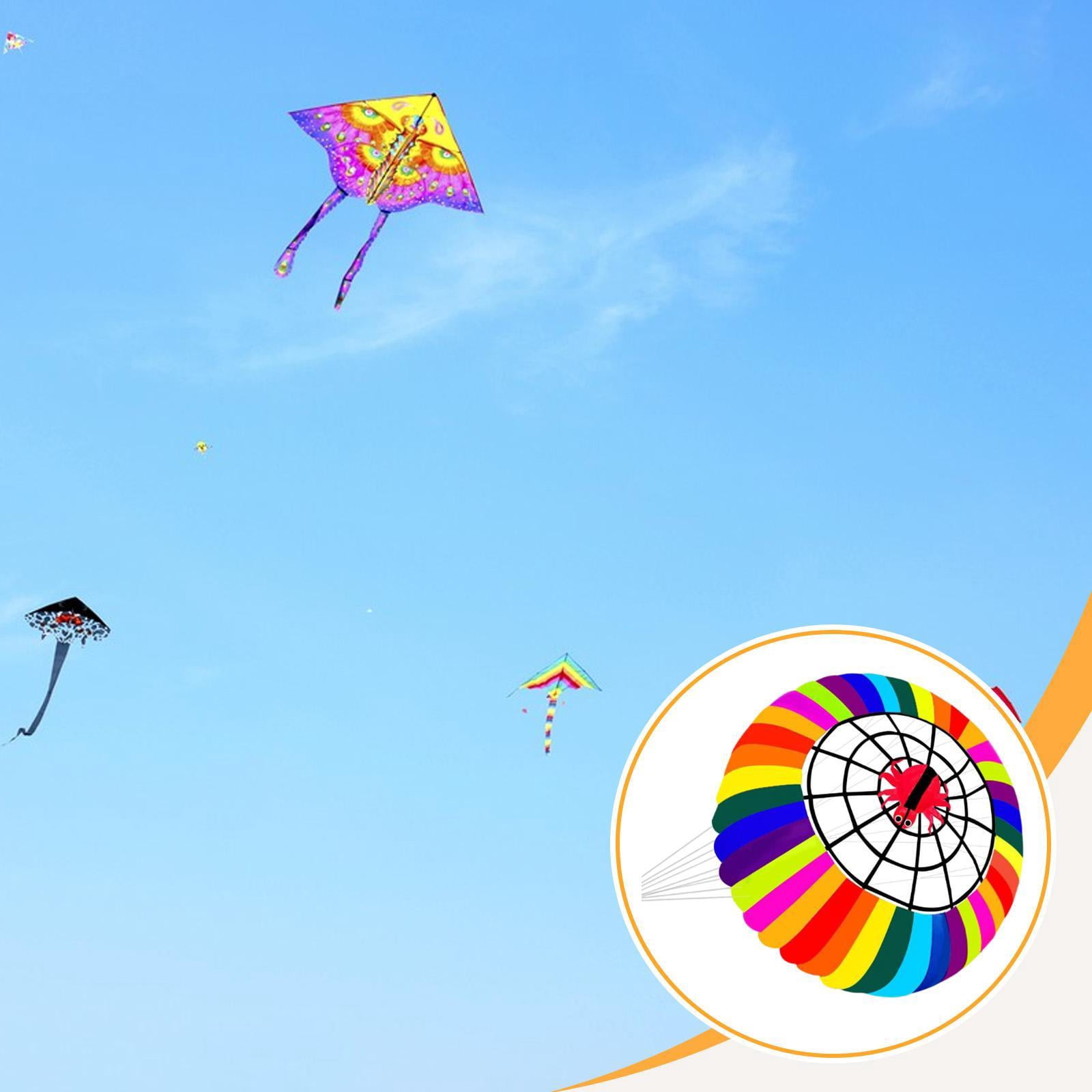 JWQFBC Rainbow Ring Kite 98 inch in Diameter Entry Level No Skeleton Rolling Bowl Crown