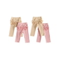 thumbnail image 2 of RUINIXCW Baby Girl Ruffle Pants 2 Pack Cute Solid Color Elastic Waist Trousers, 2 of 9
