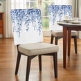 thumbnail image 3 of Blue Eucalyptus Leaves Chair Covers Set of 1 Summer Farmhouses Botanical Chair Back Covers Stretch Removable Washable Slipcovers Protector for Dining Room Kitchen Party Decor, 3 of 6