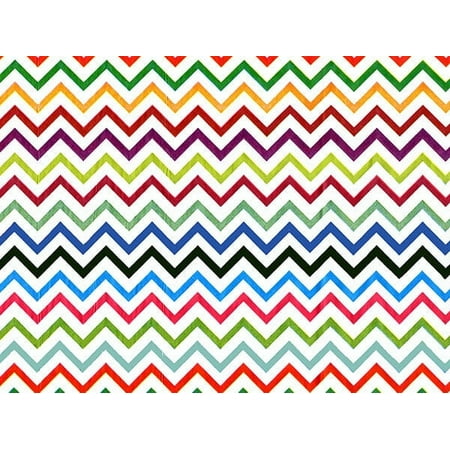 12 Pack, Rainbow Chevron Tissue Paper 20 x 30", Soft Fold Sheets for DIY, Gift Wrapping, Birthday Parties and Events, Made In USA