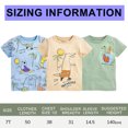 thumbnail image 2 of Camiseta de manga corta para niños, camiseta informal de algodón con cuello redondo y gráfico, camiseta de verano para niños de algodón con dibujos animados, 2 of 5