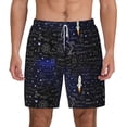 thumbnail image 3 of Uemuo Physical Formulas Pattern Mens Swim Trunks Quick Dry Board Shorts with Mesh Lining, Stretch Beach Shorts Quick Dry No-Chafing Board Shorts-Large, 3 of 9