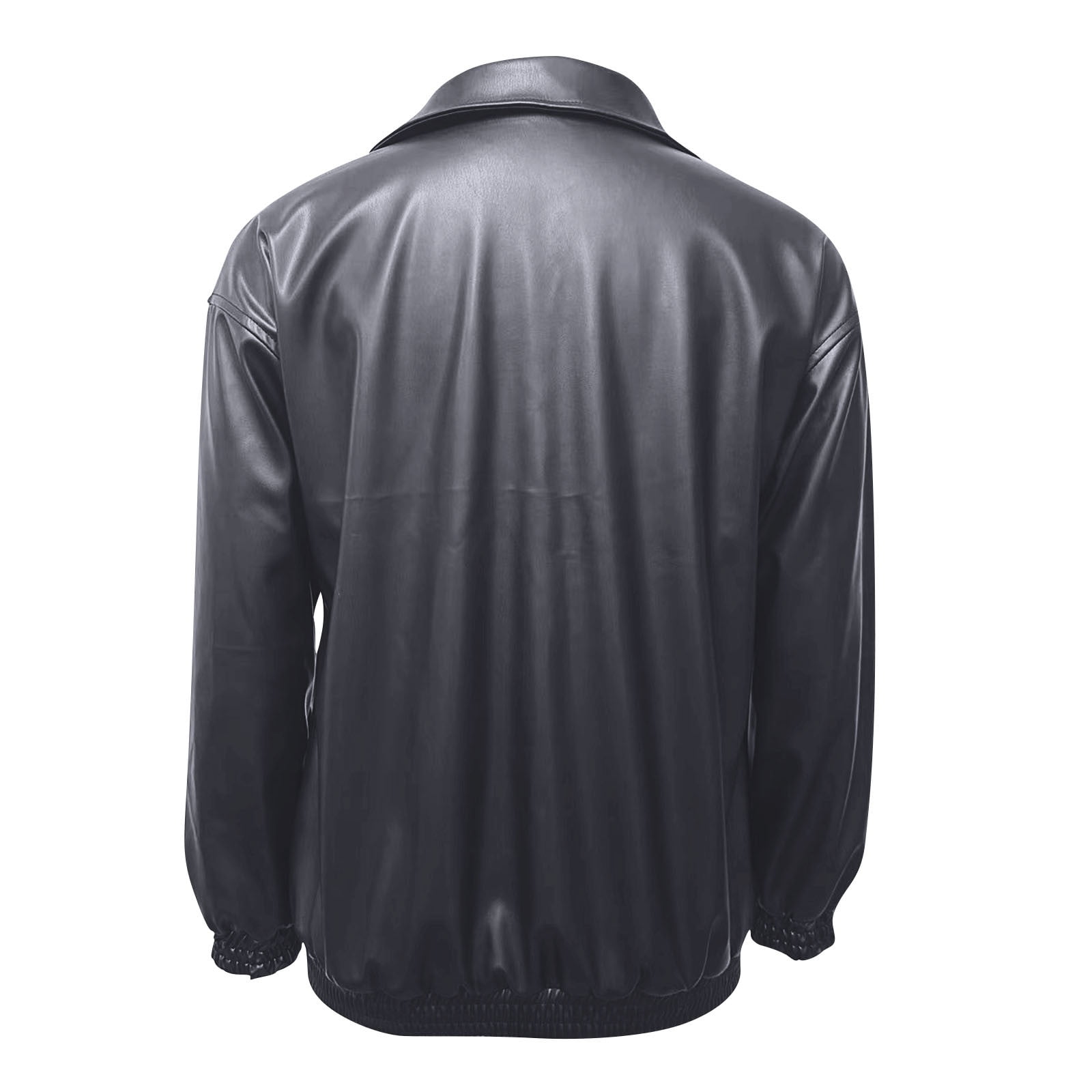 Akafmk Womens Faux Leather Jackets,Plus Size Motorcycle Jacket,Women's Solid Flip Collar Fall and Winter Long Sleeve Fashion Leather Jacket Coat Fall Winter Loose Windbreaker Jacket Outerwear