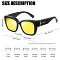 thumbnail image 6 of Joopin Night Vision Glasses for Driving Fit Over Glasses for Women Trendy Oversized Anti Glare Polarized Yellow Lens, 6 of 7