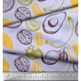 thumbnail image 3 of Soimoi Blue Poly Georgette Fabric Mix Fruits Decor Fabric Printed Yard 42 Inch Wide, 3 of 3