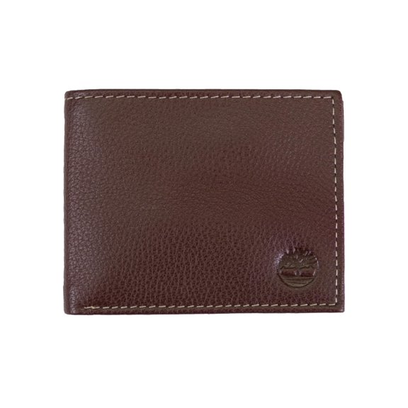 Billetera de Cuero para Hombre Timberland con Bolsillo Abatible Marrón