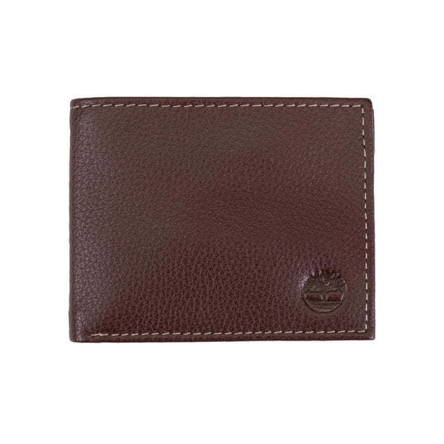 Billetera de Cuero para Hombre Timberland con Bolsillo Abatible Marrón
