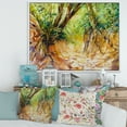 thumbnail image 2 of Designart 'Little Road in Deep Forest ' Traditional Framed Canvas Wall Art Print, 2 of 5