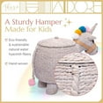 thumbnail image 6 of Adore Decor Unicorn Water Hyacinth Laundry Hamper Light Gray, 6 of 16
