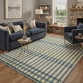 thumbnail image 2 of 2x3 Area Rug, Machine Washable Non Slip Low Pile Indoor Rug for Entryway, Front Door, Bathroom, and Kitchen, Plaid Pattern Sage Blue, 2 of 5