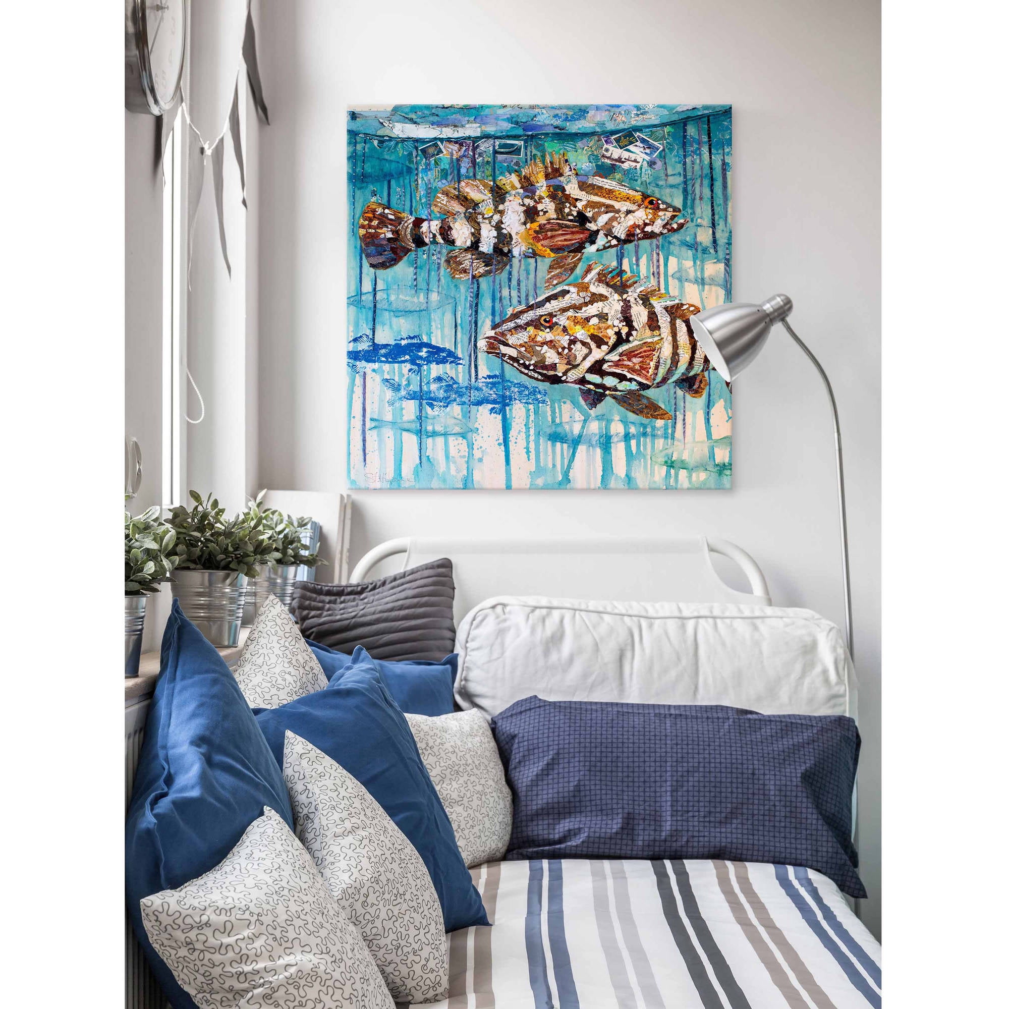 "Flic and Flac" Painting Print on Wrapped Canvas