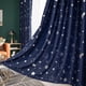 thumbnail image 4 of Cortina De 2 Piezas Para Dormitorio Con Estrella Plateada Y Luna Para Oscurecer Completamente El Dormitorio, Sala De Estar, Aislamiento Térmico, Tela De Cortina De Bloqueo De Luz, 4 of 7