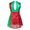 A Green, variant on Aislor Kids Girls Shiny Metallic Sequins Leotard Dress Christmas Color Block Striped Bowknot Dance Costume