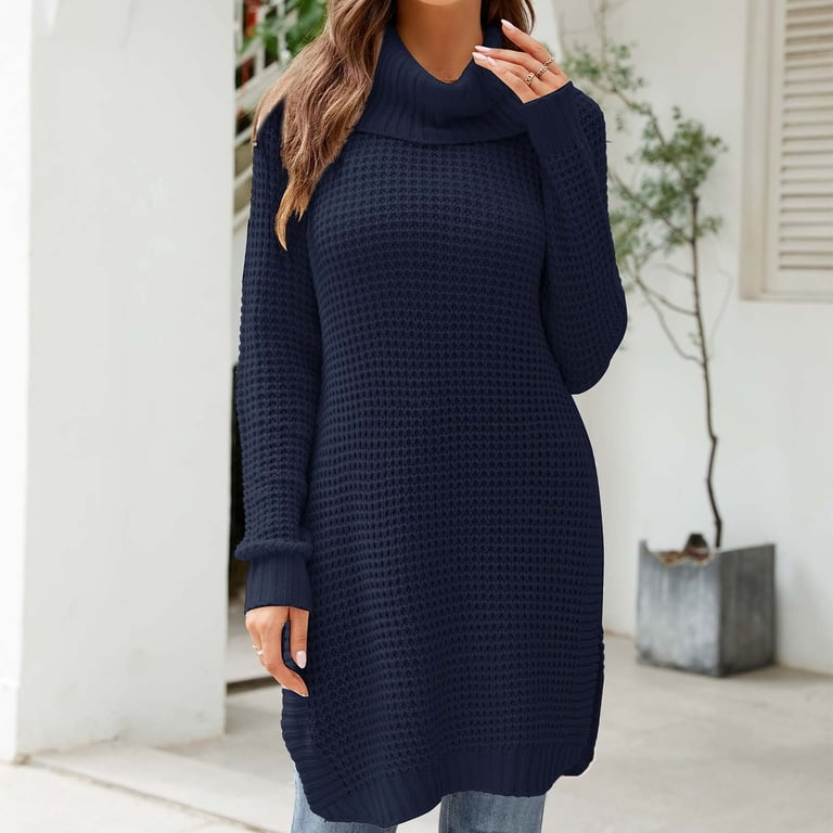 knee length dresses for ladies The Sweater Duster Midi Dress In Sky main image 0