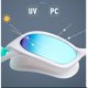 thumbnail image 3 of Gafas de natación para adultos, antivaho, unisex, con lentes grandes, protección UV, puente nasal ajustable, azul, blanco y verde E20GFL0120-1688Y con logotipo de Eyeline en estuche transparente para, 3 of 5