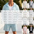 thumbnail image 3 of JFOPQVSM Men’s Tracksuit Sweatsuits Full Zip Long Sleeve Hooded Jacket and Shorts Athletic Casual Workout 2 Piece Set 2 Piece Summer Sets for Men, 3 of 4