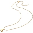 thumbnail image 3 of Heart Pendant Necklace with Twist Rope Chains Ion Plating(IP) 304 Stainless Steel Jewelry for Women Golden 15.75 inch(40cm), 3 of 4