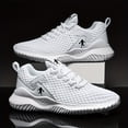 thumbnail image 4 of Men's Breathable Mesh Casual Sneakers, Summer Fashion Hollow-Out Mesh Design, Lightweight Lace-Up Closure, Comfortable Casual Wear Fabric Upper, Stylish Sneakers with Breathable Design, 4 of 9