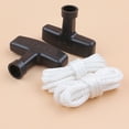 thumbnail image 3 of 2pcs Recoil Starter Pull Handle Grip & Rope Kit for Honda GX160 GX200 GX120 GX110 Engine Motor Trimmer Brush Cutter 28461-ZH8-013, 3 of 6