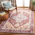 thumbnail image 4 of SAFAVIEH Saffron Charlotte Floral Bordered Area Rug, Rust/Aqua, 8' x 10', 4 of 10