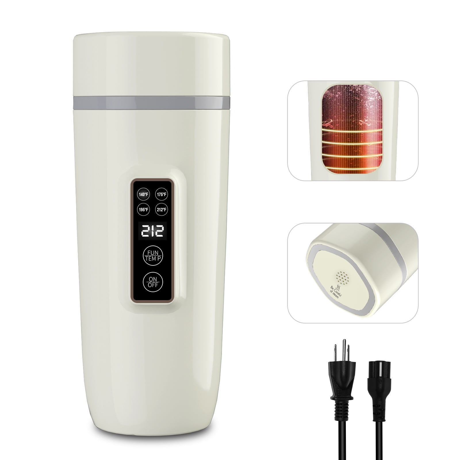 Travel Kettles Electric Small,350ml Stainless Steel 3 in 1 Digital