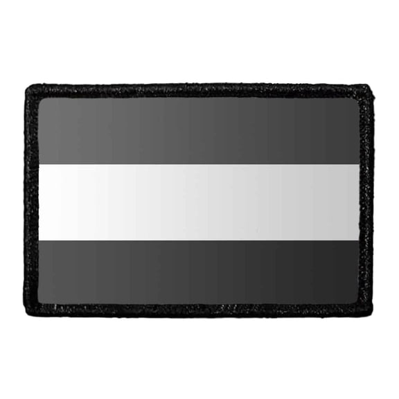 Hungary Flag - Black and White - Removable Patch