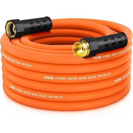 Garden Hose 35 ft x 5/8 NON-EXPANDING Flexible Water Hose Kink Resistant Lightweight Hybrid Hose Leakproof Yard Hose with Male to Female Fittings