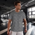 thumbnail image 3 of Wukai Airplane Routes Around The World Print Men's Short-Sleeved Mesh T-Shirt,Quick-Dry Short Sleeve Workout T-Shirt-Large, 3 of 8