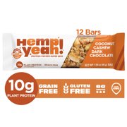Manitoba Harvest Hemp Yeah! Bar, Coconut Cashew Dark Chocolate, 12 Ct