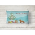 thumbnail image 2 of Small Greek Domestic Dog Kokoni Christmas Tree Canvas Fabric Decorative Pillow, 2 of 4