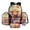 Boho Mandala Highland Cattle, variant on Colorful Paint Splatter Panda Print Fashion Backpack for School Girls and Boys with Lunch Box 4 in 1 Set Kids Bookbag Lightweight School Bag Set Back Pack Back to School Gifts
