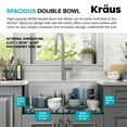 thumbnail image 5 of KRAUS Kore 33" Undermount Workstation 16 Gauge Double Bowl Stainless Steel Kitchen Sink with Accessories, 5 of 8
