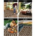 thumbnail image 4 of SIXHOME Outdoor Rug 5'x8' Waterproof Reversible Patio Rug Modern Lightweight Plastic Straw Indoor Outdoor Rug for RV Camping Deck Balcony Porch Boho Patio Decor Outdoor Carpet Brown and Beige, 4 of 6